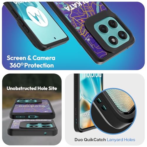 Image of KAPAVER Impulse Back Cover Case Compatible for Motorola Edge 60 Fusion (PC + TPU) (GPS Kolkata), Multicolour
