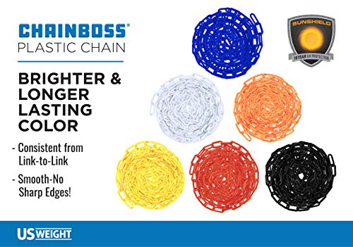 Us Weight Chainboss Orange Plastic Safety Chain With Sun Shield Uv Resistant Technology - 10 Ft #TOP3