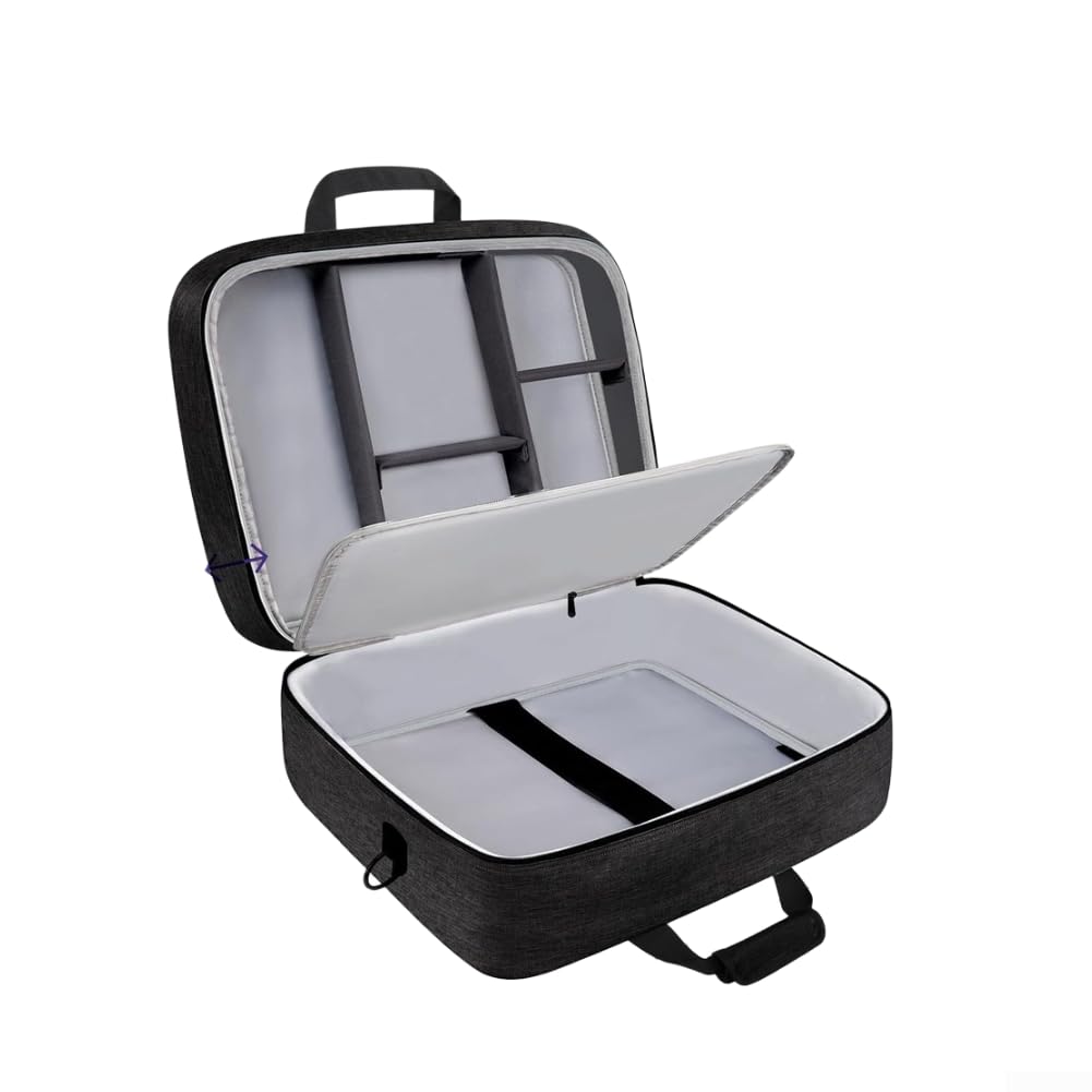 Bolsa de almacenamiento para mezclador de audio, 15.5 x 13 x 3.5 pulgadas, bolsa para equipo de grabación, acolchado de espuma gruesa, separadores ajustables, funda portátil para estudio de podcast
