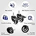 NDSWKR 8 Pack 2 Inch Stem Caster Wheels with Brake, PVC Locking Casters, M8 x 25 mm (Screw Diameter 8mm, Stem Length:1 Inch) Heavy Duty Threaded Stem Swivel Casters for Home, Office, Industry, Black