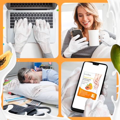 24-Pcs-Pawpaw-Moisturizing-Hand-Mask-Repairing-Hand-Mask-for-Dry-Skin-Sensitive-and-Oily-Skin-Exfoliating-Hand-Peeling-Mask-Repair-Rough-Skin-for-Men-Women-Smooth-Soft-Skincare-Gifts