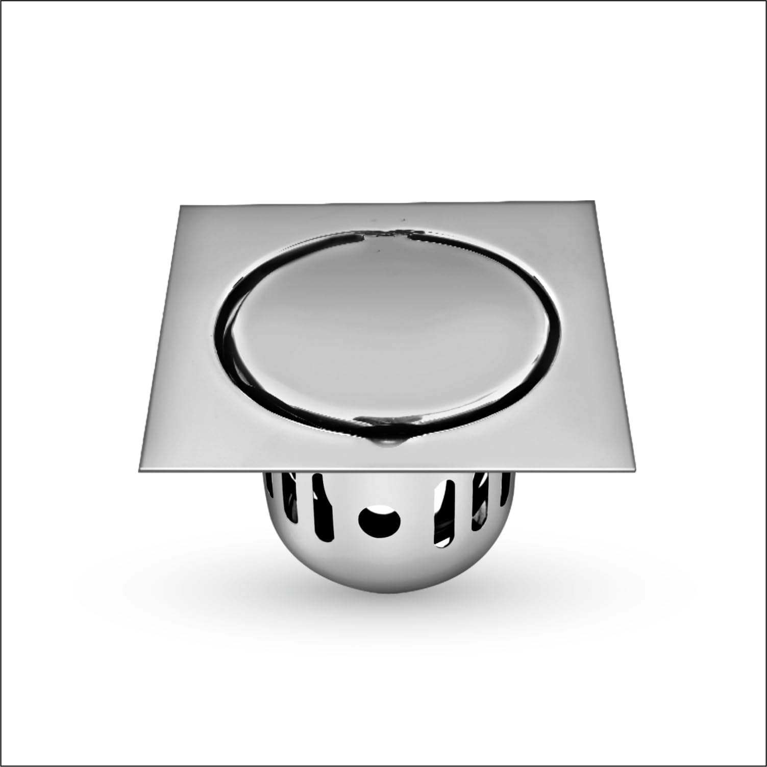 Square Lifestlye Floor Drain with Cockroach Trap Cover Jali 304 Grade Stainless Steel Kitchen Floor Safety from Cockroach & Insects for Bathroom Gratings (6x6 Inch)-image-24