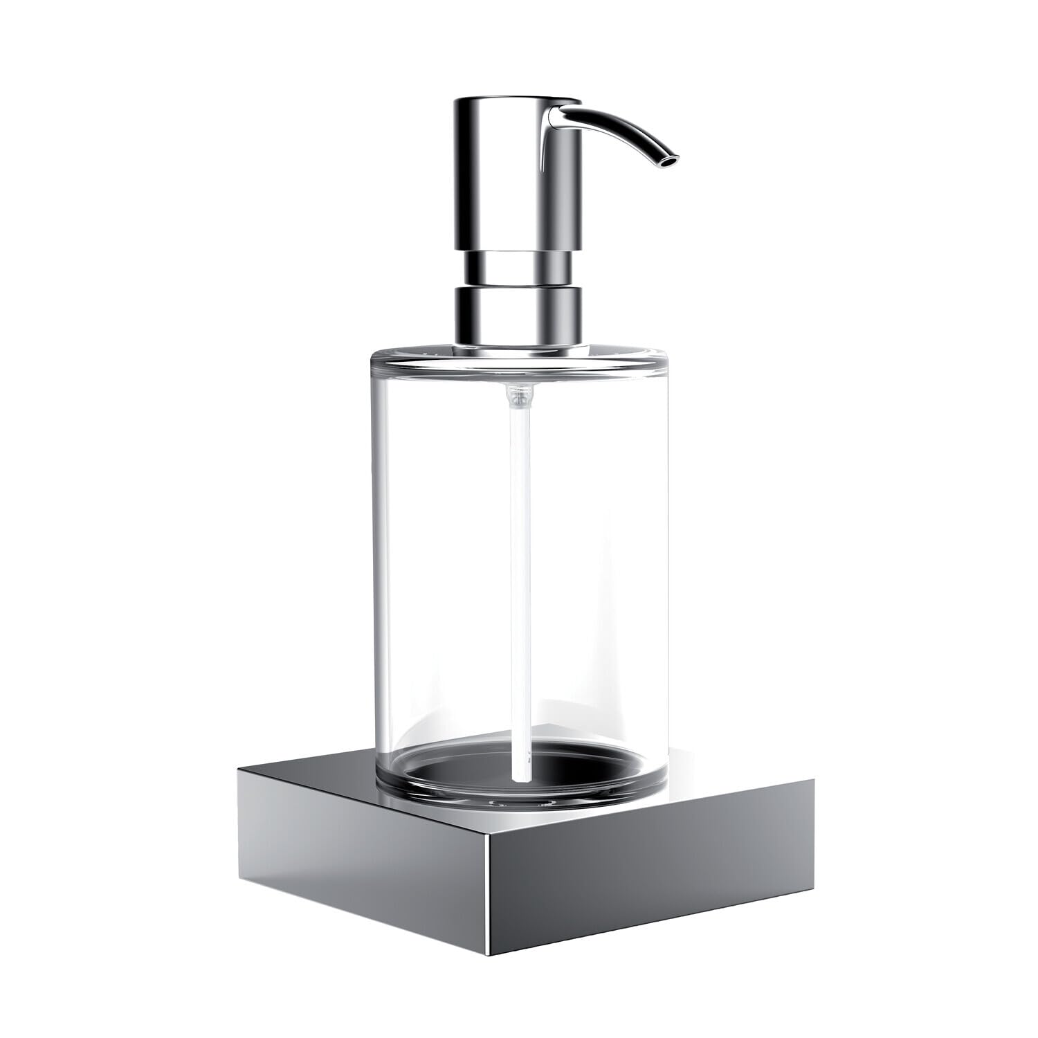 Emco Liaison Liquid Soap Dispenser 240ml Crystal Glass Chrome Liquid Soap Dispenser - 182100102