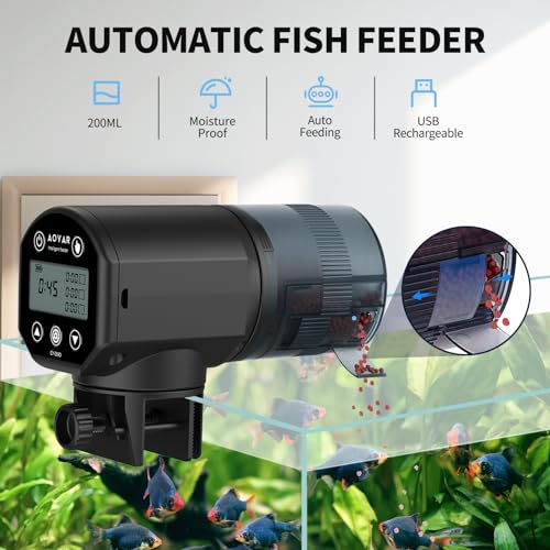 Automatic-Fish-Feeder-Dispenser-for-Aquarium-Rechargeable-Auto-Feeders-for-Tank-Turtle-Pond-Betta-200ml-Smart-Food-Feeding-Timer-Dispensers-for-Flake-Pellet-Vacation-Weekend