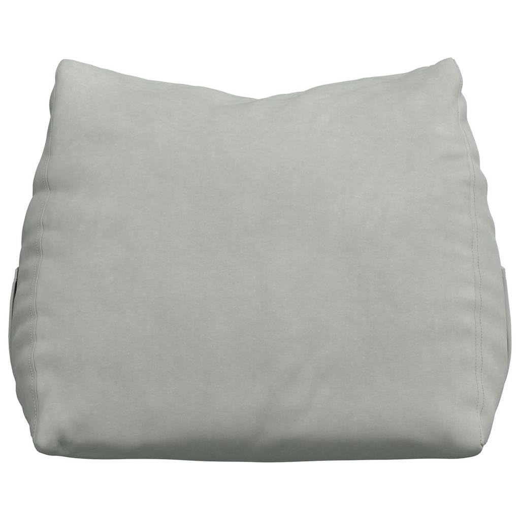 Cuscino per schienale grigio chiaro, 60 x 20 x 50 cm, tessuto in velluto a