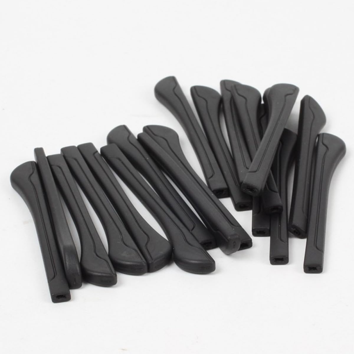 DOITOOL 20 Pcs Black Soft Silicone Glasses Ear Grips Anti-slip Eyeglass Leg Covers Replacement Temple Sleeves for Daily Eyewear Retainer and Sunglasses
