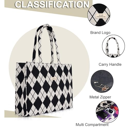 Image of Office Bag Stylish Bags for Use Laptop Bag Stylish Tote for Office Use Purse for Women Vegan Leather Handbag Daily & Travel Use