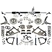 Mustang II IFS Hub-to-Hub Independent Front End Suspension Kit, 2 Inch Drop Spindles, Tubular Control Arms, 375 Rated Coilovers, Power Rack, 5 x 4-1/2" Bolt Pattern