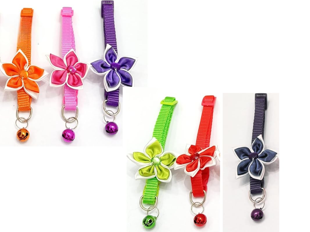 PSK PET MART Adjustable Safety Flower Bow tie with Bell Collar with Bell for Puppy and Cats Pack of 6 (B0CVXPY1T7) Amazon Price History, Amazon Price Tracker