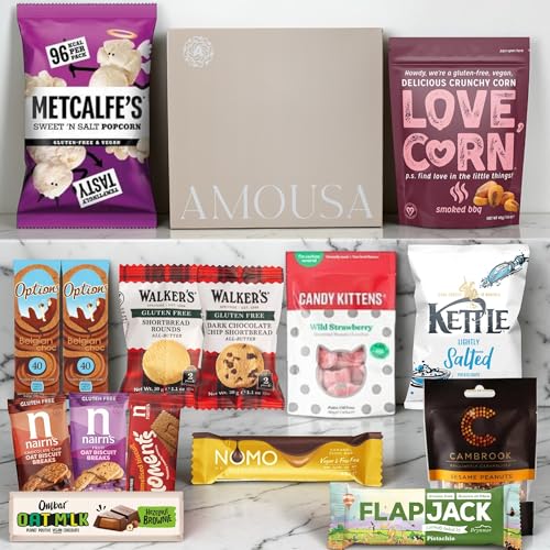 Gluten Free Hamper - Coeliac Gifts Set Featuring 15 Gluten Free Snacks, Including Free From Biscuits, Sweets, Snack Bars &More. Suitable Present For Celiacs or Anyone Following A GF Diet. Celiac Gifts