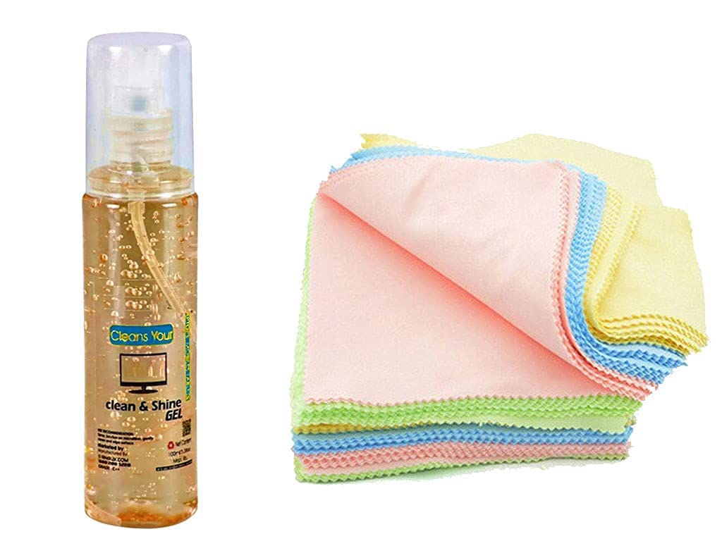 Selvet Cloth Microfiber Cleaning Cloths with Cleaning Gel 100 ml Premium Spectacles for Tablet, Smatphone Phone, Laptop, Camera, LCD Tv Screens and Any Other Delicate Surface [5"X5"] (Pcs-100) (B0D8TH8T99) Amazon Price History, Amazon Price Tracker