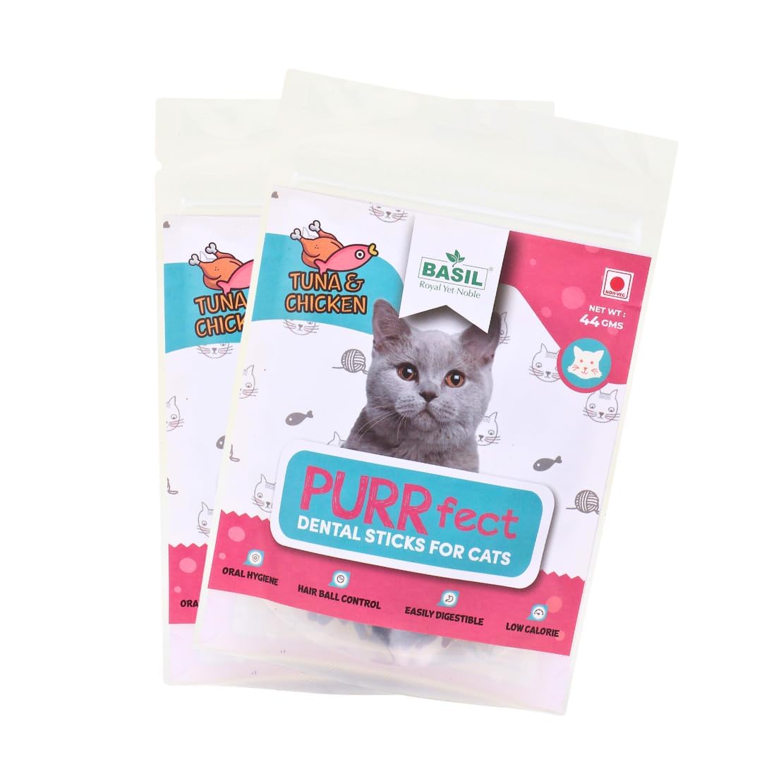 See full amazon price history chart for Basil Purrfect Cat Dental Sticks | Tuna & Chicken | Treats for Adult Cats | Good for Oral Hygiene & Helps Control Hairballs, Supports Easy Digestion, and Promotes a Healthier Coat | 44g x Pack of 2 Basil Purrfect Cat Dental Sticks | Tuna & Chicken | Treats for Adult Cats | Good for Oral Hygiene & Helps Control Hairballs, Supports Easy Digestion, and Promotes a Healthier Coat | 44g x Pack of 2 (B0B69BDZHM) Amazon Price History, Amazon Price Tracker