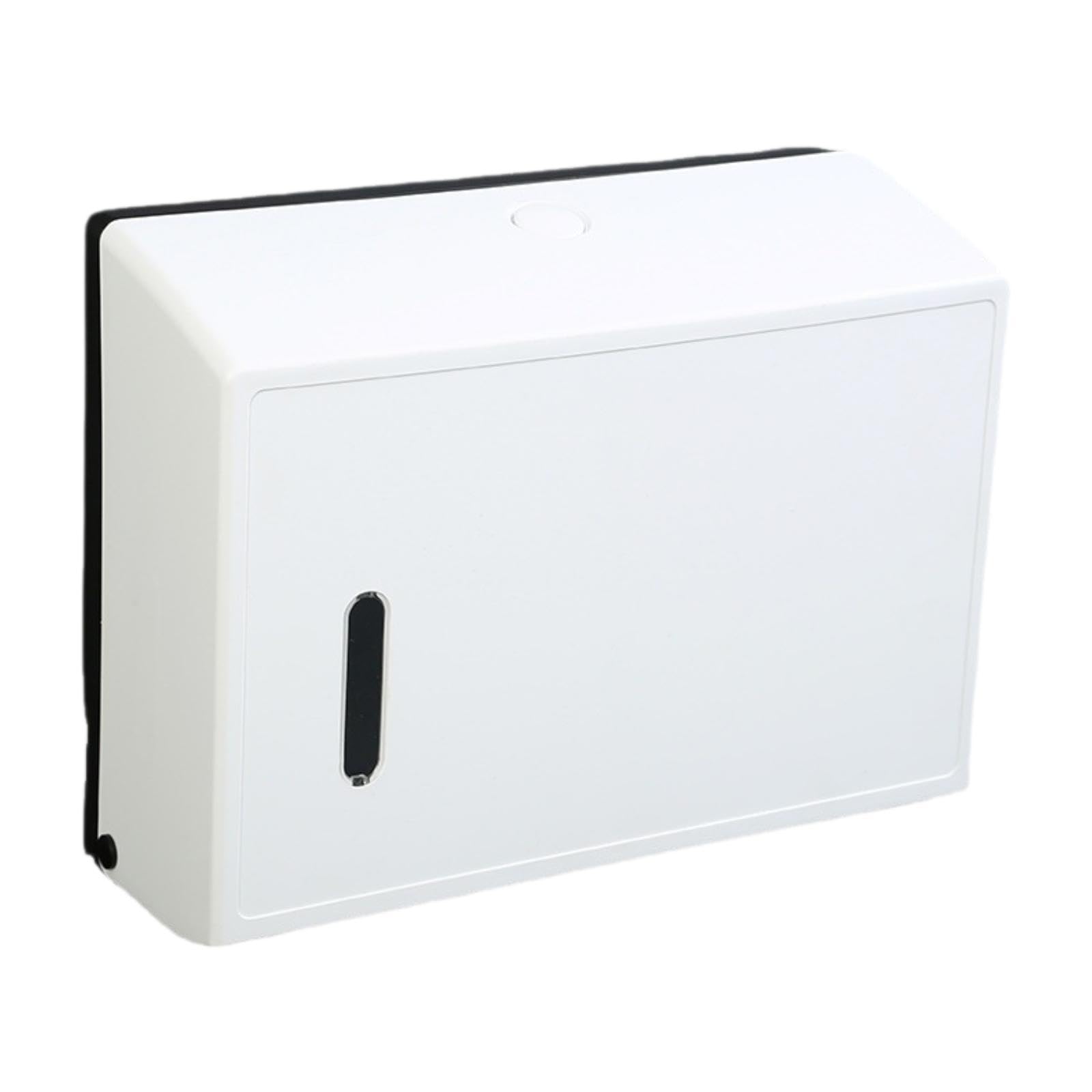 Amagogo Hand Towel Dispenser Tissue Case Dustproof Large Capacity Tissue Holder Paper Towel Holder for Hotel Household Commercial Use, White