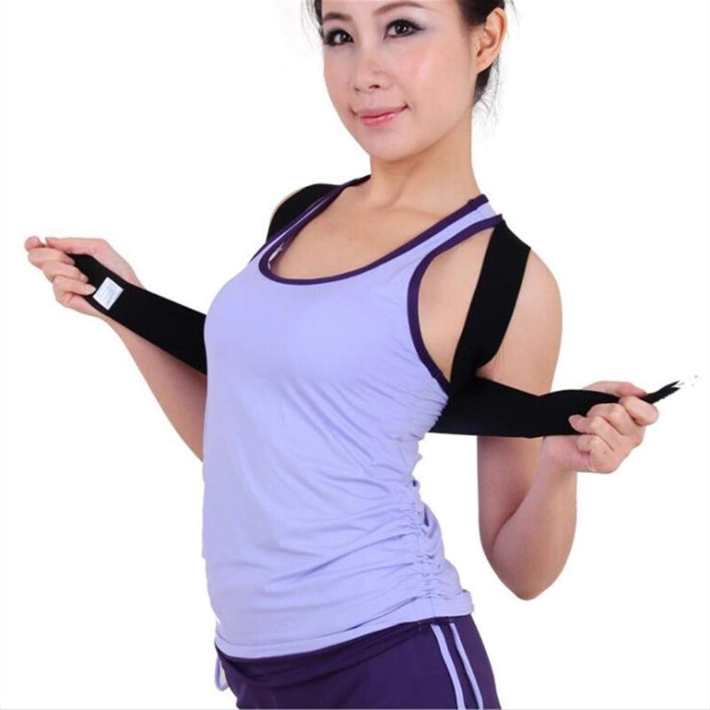 Powrót Brace Korektor postawy barkowej Elastyczna orteza Wsparcie Kifoza Slouch Habitual Hunchback Belt Brace Mężczyźni Kobiety (rozmiar: średni) The New