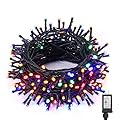 Brizled Colored Christmas Lights, 78.74ft 240 LED String Lights, Plug-in Connectable, 8 Modes Waterproof for Indoor/Outdoor Xmas Party & Decor