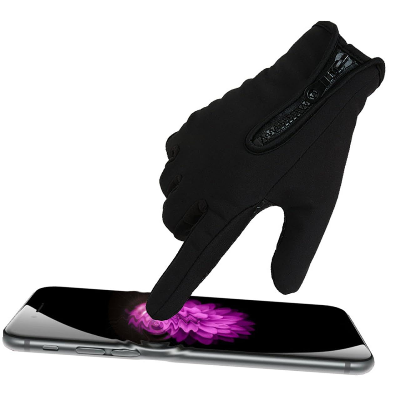 BESPORTBLE Guantes de Pantalla Táctil para Hombre Resistentes al Viento Y al Frío 3 Unidades para Montar a Caballo Color Negro Talla