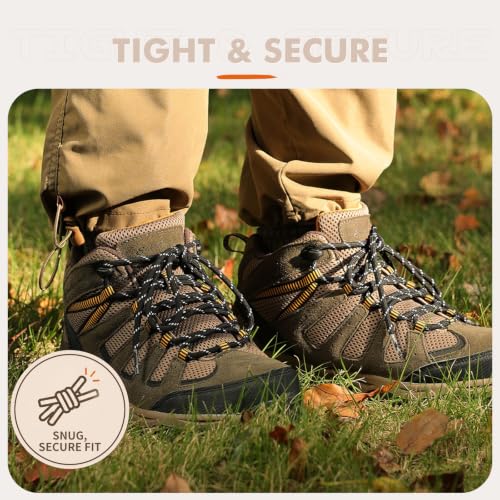 Image of Stepace 2 Pairs Round Heavy Duty Boot Laces for Hiking and Work Boots