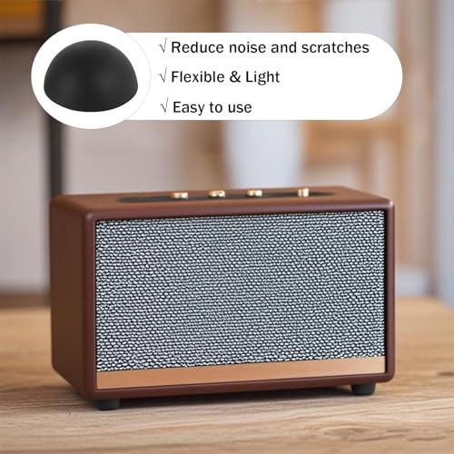 Laitejituan 12 Stück Gummifüße Selbstklebend Schwarz 30mm Gummifüße für Lautsprecher Halbkugel Lautsprecher Spikes für HiFi Geräte, Lautsprecher, Verstärker und Plattenspieler