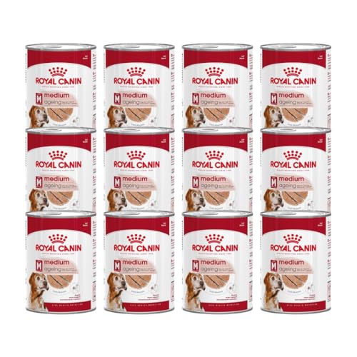Royal Canin Medium Ageing 7+ Mousse | 12 x 410 g | Alleinfuttermittel für ältere, mittelgroße Hunde ab dem 7. Lebensjahr