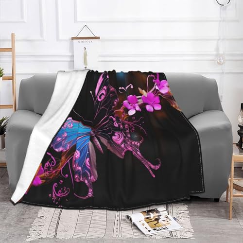 Couverture douce et chaude imprimé papillon idée cadeau idéale