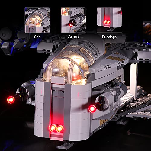 LMTIC Fernbedienung LED Beleuchtungsset für (Der Mandalorian Das Rasierwappen) Bausteine Modell-Licht-Set Kompatibel mit… – Bild 5