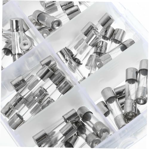 ibasenice kit surtido de 100 fusibles tubulares con estuche compacto para fácil acceso compatible con autos, electrodomésticos y electrónicos miniatura 7