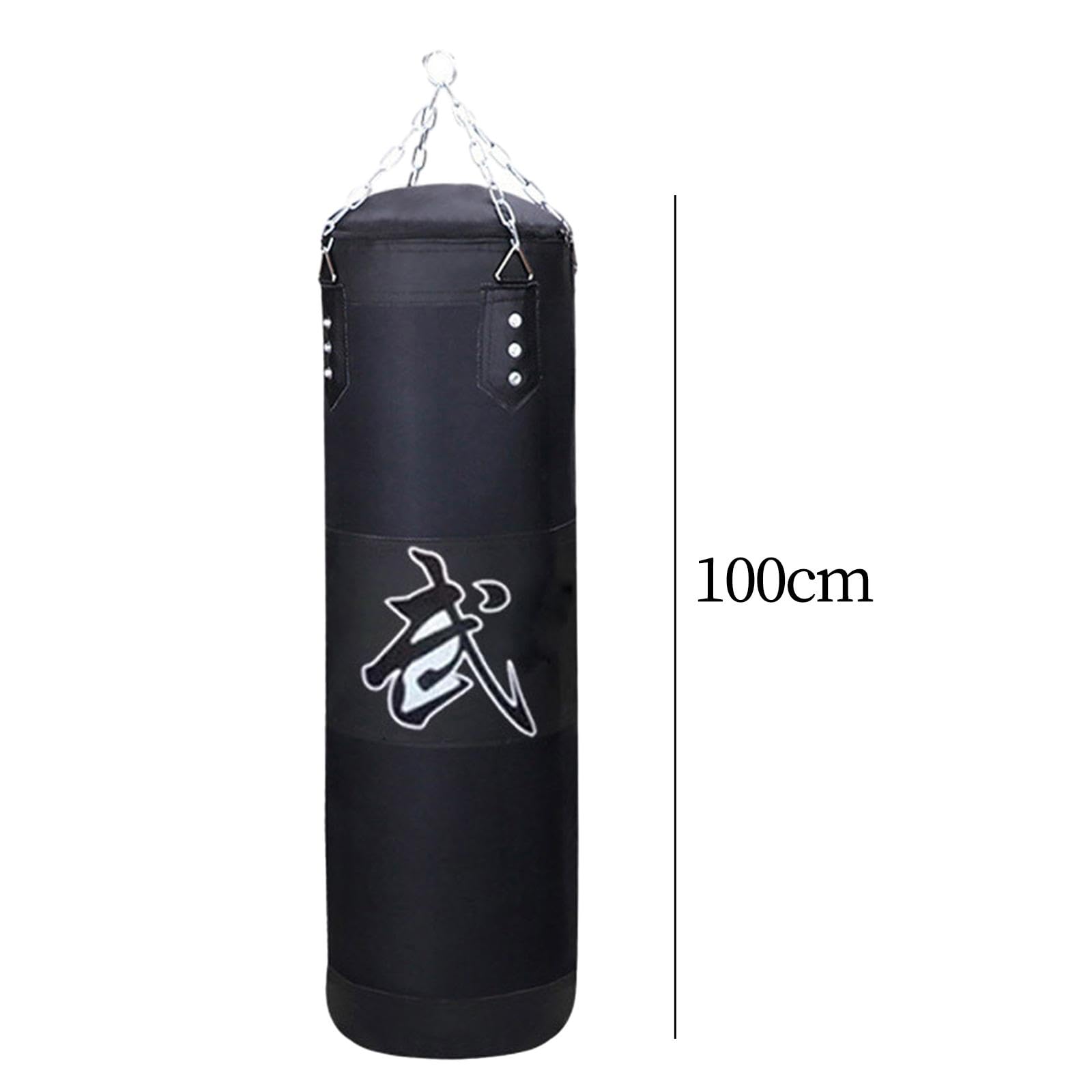 rockible Saco de Boxeo Colgante sin Relleno, Saco de Boxeo con Guantes, Protectores de Manos, Saco de Boxeo rellenable para Adultos y niños, Taekwondo