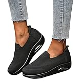 Damen Luftkissen Laufschuhe Mesh Atmungsaktiv Running Fitness Turnschuhe rutschfest Große Größe Schuhe Sneaker Freizeitschuhe Laufschuhe Damenschuhe Damen Flach Slip On Bequem