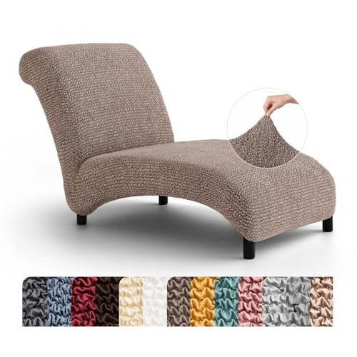 PAULATO BY GA.I.CO. PAULATO BY GA.I.CO. Stretch Chaise Lounge Slipcover 1-Piece Non-Slip – Soft Elastic Lounge Chair Covers – Furniture Protector Washable - Soft Taupe (Without Armrest 24"-40" Wide) sold by Mamma Mia Covers - Amazon