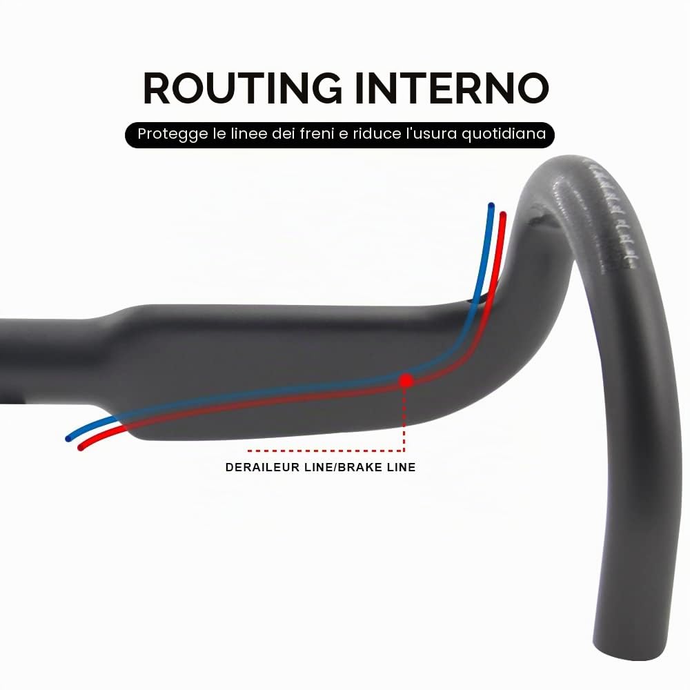 Manubrio carbonio strada RXL SL manubri per bici da corsa 31.8 manubrio carbonio bici da corsa instradamento Interno UD Opaco 400mm