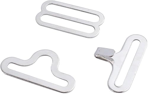 Fydun - Pinzas para corbata de lazo, 50 conjuntos de metal ajustable, corbata de lazo de hardware Cravat clip gancho sujetador corbata correa