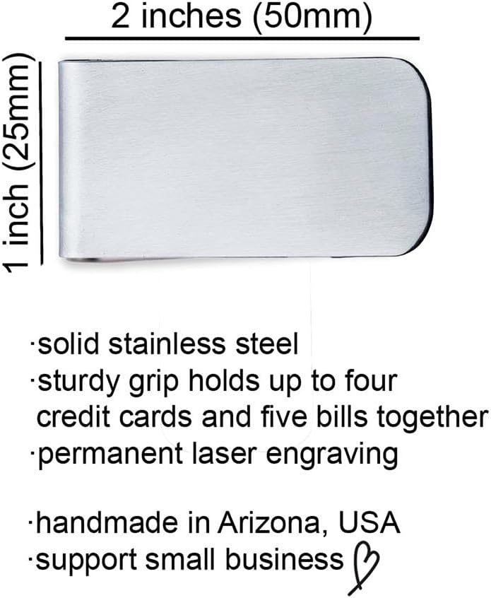 You Are My Person Money Clip, Stainless Steel Money Clip, Valentine's Day Gift for Husband, Anniversary Gift for Boyfriend, Birthday Gift for Him - Image 6