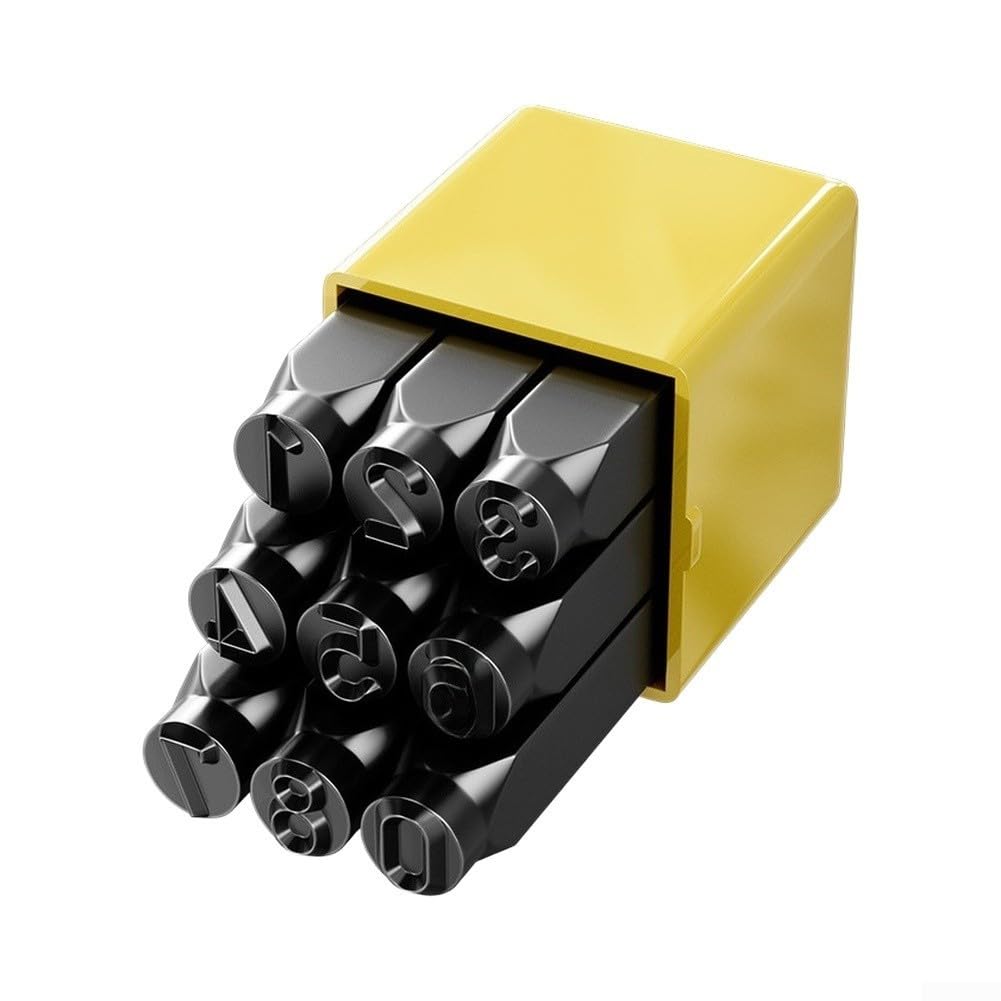 Zestaw stalowych znaczków numerycznych 0-8 6 mm metalowe matryce