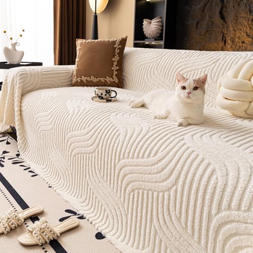Luxury Meets Function: Thickened Sofa Cover - Cotton Velvet, Washable