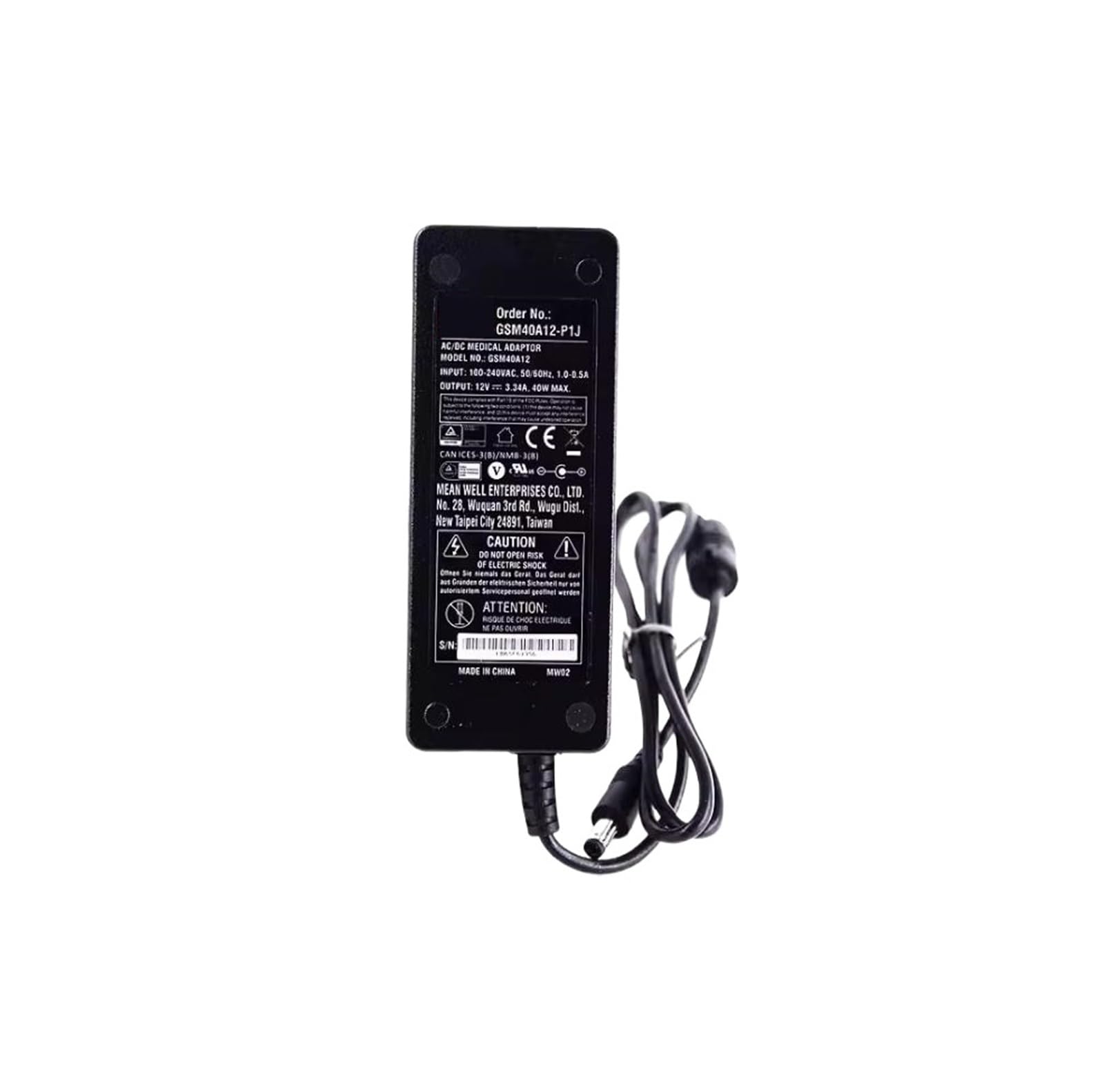 Adaptateur CA-CC 40W GSM40A bloc alimentation multi tension 5V à 48V P1J