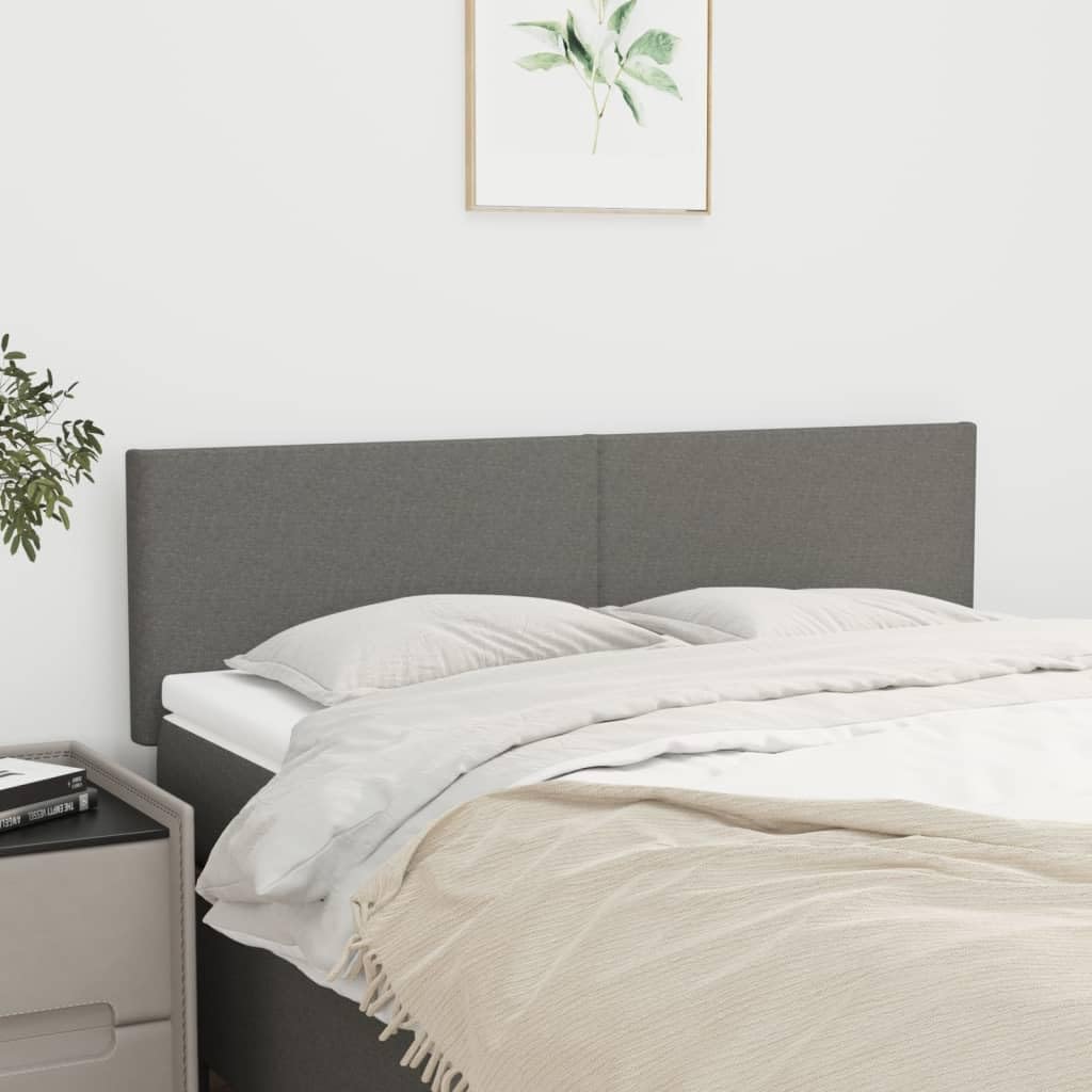Testate 2 pezzi grigio scuro imbottito in tessuto, altezza regolabile 72 x 5 x 78/88 cm per il vostro letto, solo testiera Cabeceras de Cama camera da letto