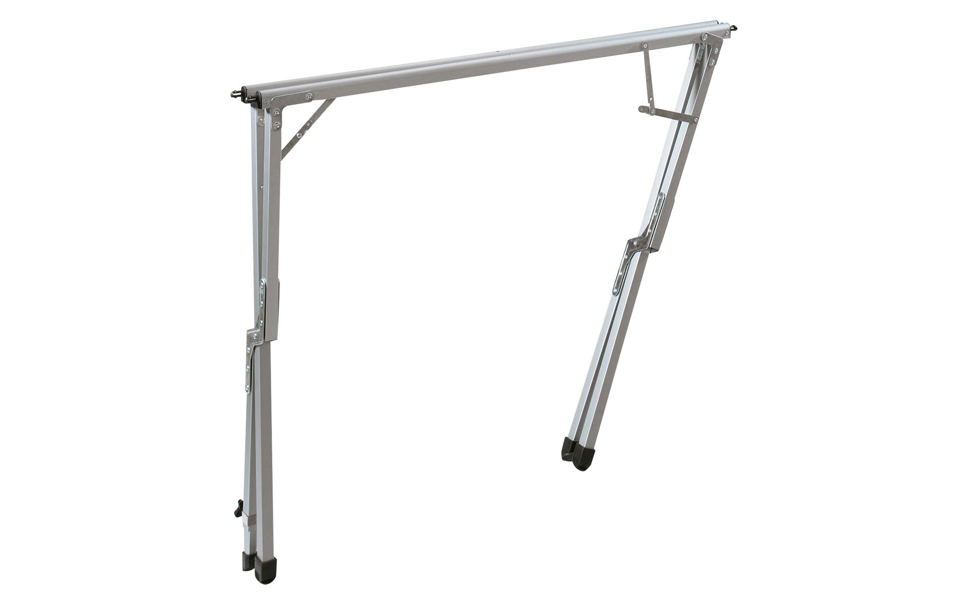 BERGER Campingtisch mit rollbarer Tischplatte - Klapptisch Höhenverstellbar Klappbar | Gartentisch, Esstisch, Balkon, Garten, Terrasse (Aluminium)