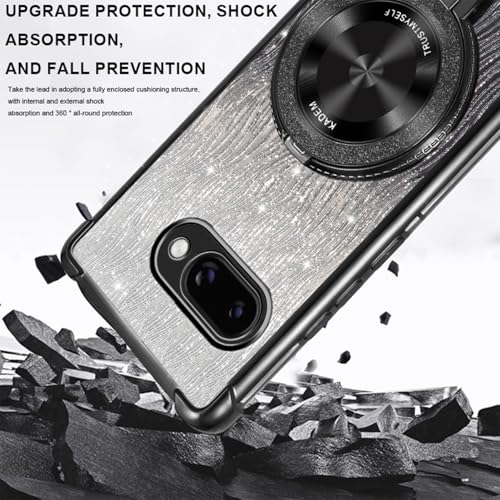 Coque Google Pixel 9A magnétique paillettes avec protège-écran et anneau support
