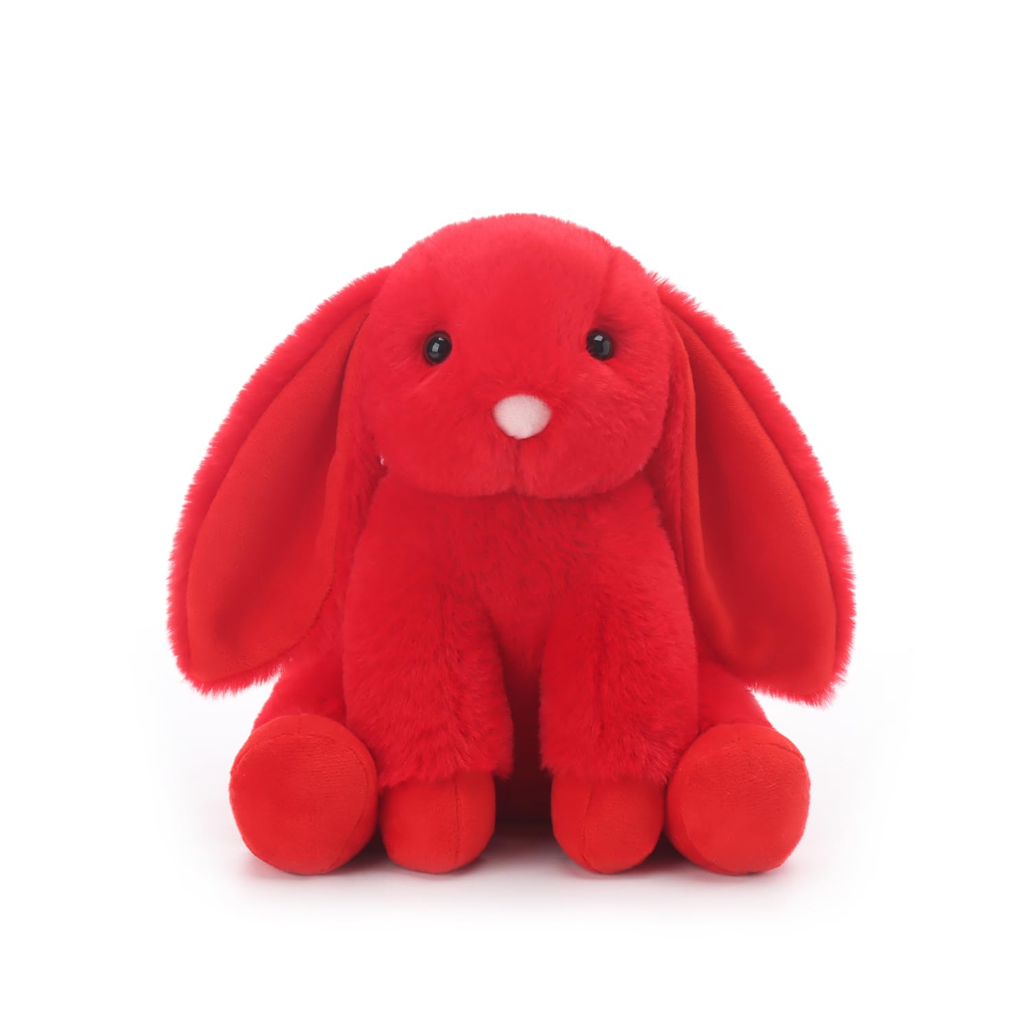 Apricot Lamb Red Bunny Rabbit Plushies Stuffed Animals for Baby Girl and Boy, Soft Cute Plush Toys for Kids, 8 Inches โ image 1