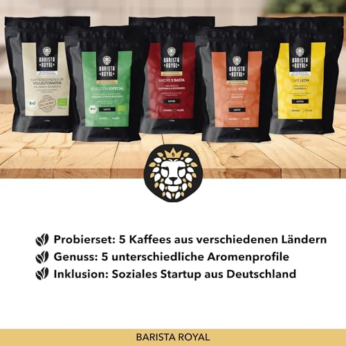 Kaffee Geschenkset (5 x 100g) - Geschenkidee - Kaffeebohnen Geschenk Probiertset - Keep calm and drink Coffee