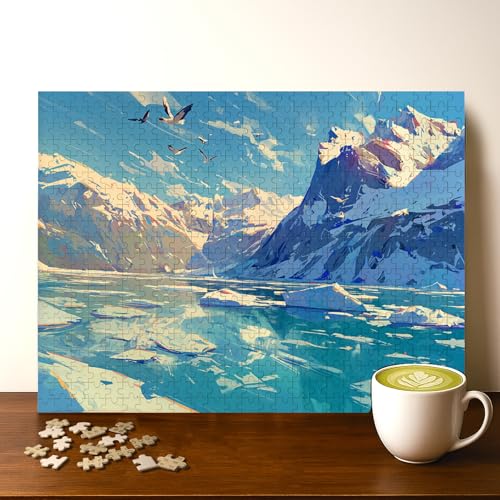 Casse-tête bois parc Kenai Fjords Alaska 500 pièces 20 x 15 po