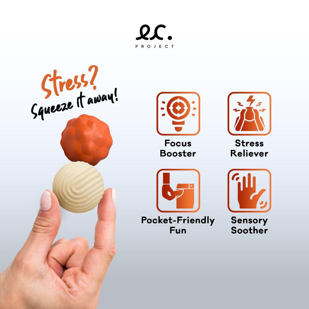 Magnetic Fidget Ball Toy, 2PCS Silicone Stress Relief Desk Toys with Travel Case - Image 2