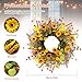 Sunflower Wreaths for Front Door 22 Inch Rustic Artificial Wreath Spring Summer Wreath Sunflower Leaf All Season Farmhouse Decor for Home Farmhouse Holiday