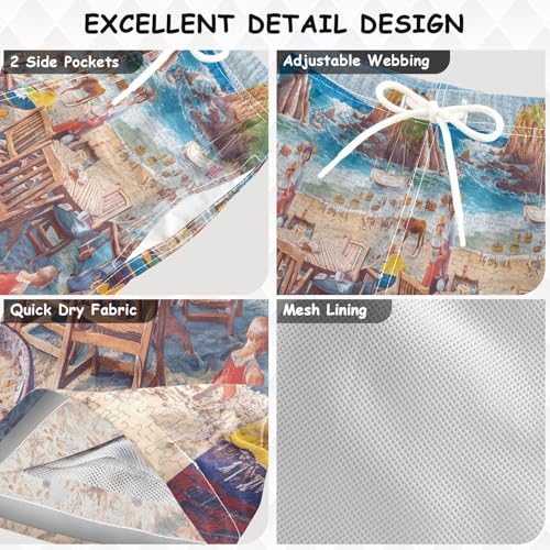 Kids Swim Trunks, Anti Chafe Swim Trunks for Boys 2 T, Piece Ocean Shore3