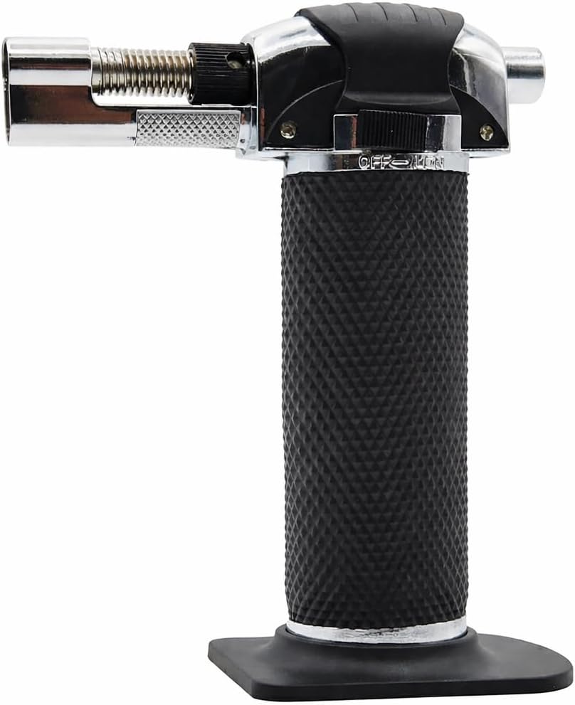 Blow Torch, Refillable Butane Gas Torch with Adjustable Jet Flame and Safety Lock for Cooking, Creme Brulee, BBQ & Baking, Welding, Industrial, Kitchen Torch Lighter(Butane Not Included)