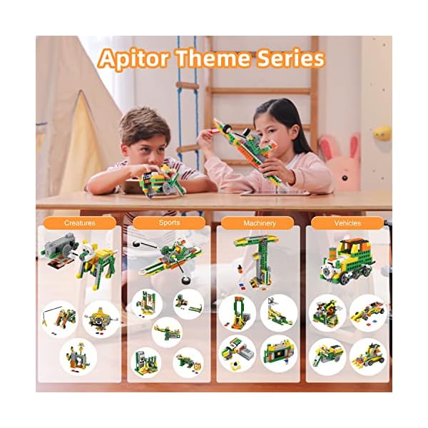Apitor Robot Building Toys for Kids, 10 in 1 Programmable Remote Control Robot with Powerful Motors & LED Light, STEM Toys for Kids, Coding Toys for Kids, Robot Toys Gift for Kids Boys Girls Ages - Image 3