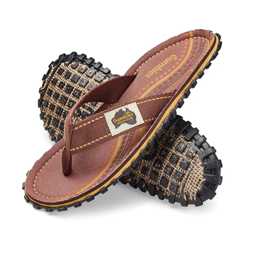 Gumbies Islander - Chanclas unisex con puntera de algodón supersuave y suela de goma reciclada duradera. Comodidad garantizada, Aborigen, 39 EU