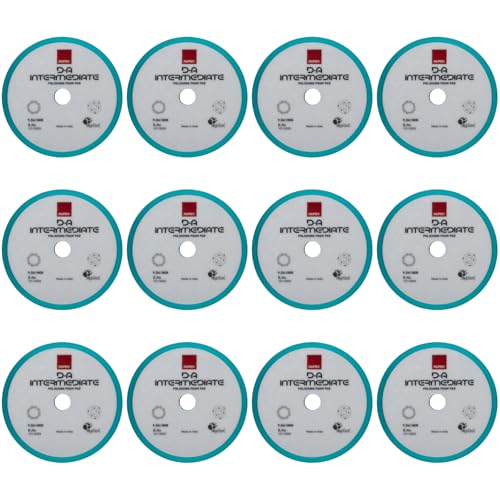 Image of RUPES 9.DA180B Pack of 12 Light Blue D-A Intermediate Foam Polishing Pads 180mm | Ideal for Paint Correction | Compatible with 6 inch Backing Plate | Improves Cutting and Finishing Performance