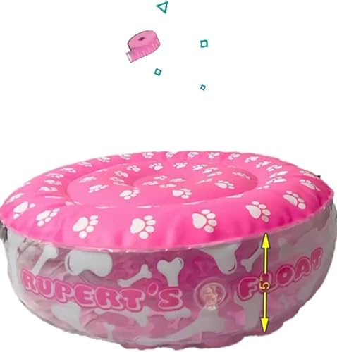 Vista 8 de Ruperts Float Dog Pool Float Inflatable Canopy Loungers for Pets Water Rafts for Small to Medium Dogs & Puppies Puppy Pool Floats Stay Dry