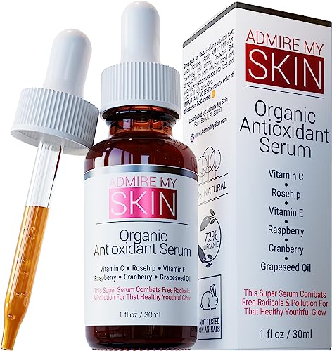 Broad Range Antioxidant Serum – Anti Aging Brightening Serum For Face Contains Vitamin C Serum + Vitamin E Facial Serum + Rosehip Combats Free Radicals For Youthful Glowing Skin And Even Skin Tone 1Oz #TOP7